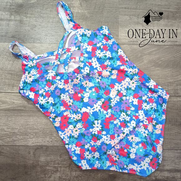 Adisputent Cage Back Floral One Piece Swimsuit Size XXL - Picture 6 of 6